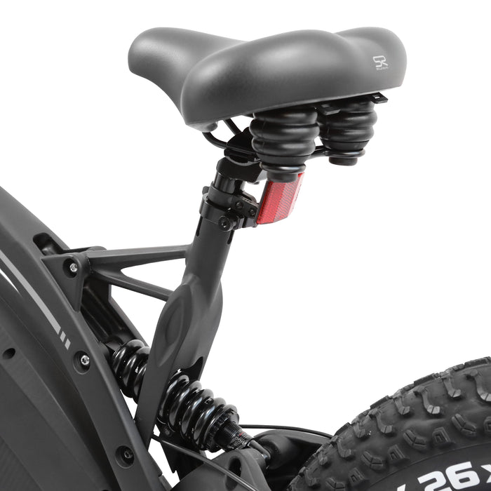 Ecotric 48v 17.5AH 1000W big fat tire ebike Bison-Matt Black