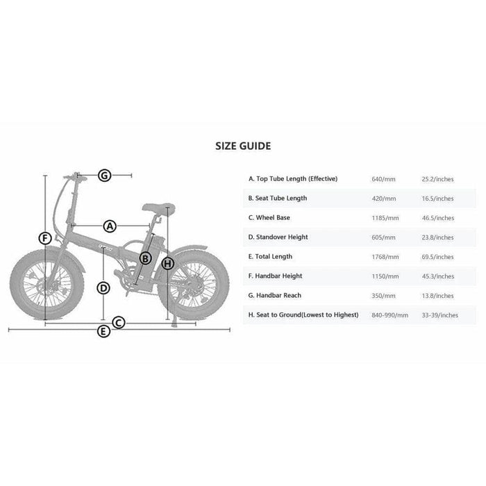 Ecotric 48V Fat Tire Portable and Folding Electric Bike with color LCD display