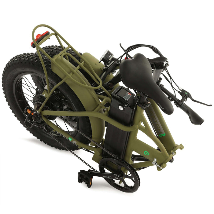 Ecotric 48V Fat Tire Portable and Folding Electric Bike with color LCD display