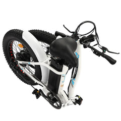 UL Certified-Ecotric 20inch white portable and folding fat bike model Dolphin