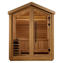 Golden Designs Savonlinna 3 Person Outdoor Traditional Sauna (Canadian Red Cedar Interior)