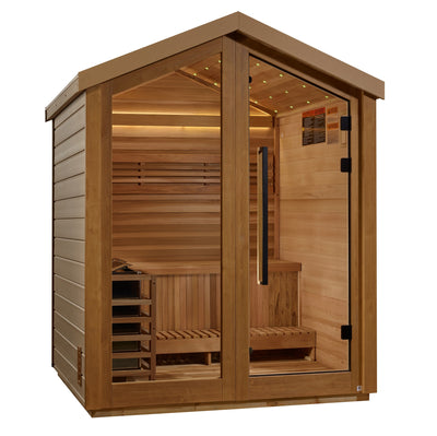 Golden Designs Savonlinna 3 Person Outdoor Traditional Sauna (Canadian Red Cedar Interior)