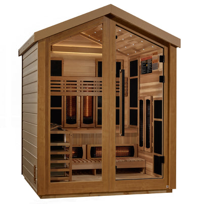 Golden Designs Loviisa 3 Person Hybrid Outdoor Sauna (Canadian Red Cedar Interior)