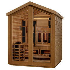 Golden Designs Loviisa 3 Person Hybrid Outdoor Sauna (Canadian Red Cedar Interior)