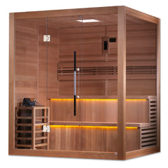 Golden Designs Kuusamo Edition 6 Person Traditional Sauna (Canadian Red Cedar Interior)