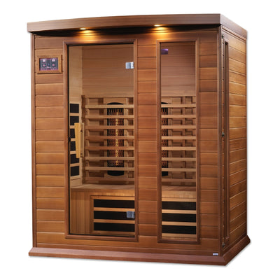 Maxxus 3-Person Full Spectrum Near Zero EMF FAR Infrared Sauna (Canadian Red Cedar) (3 Person Saunas)