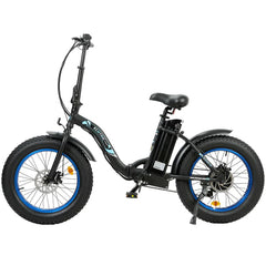 UL Certified-Ecotric 20inch white portable and folding fat bike model Dolphin